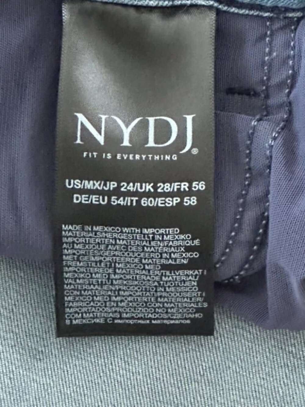 NYDJ Curve 360 Straight Ankle Slit Cropped Jeans Women's Size 24 - Picture 8 of 11